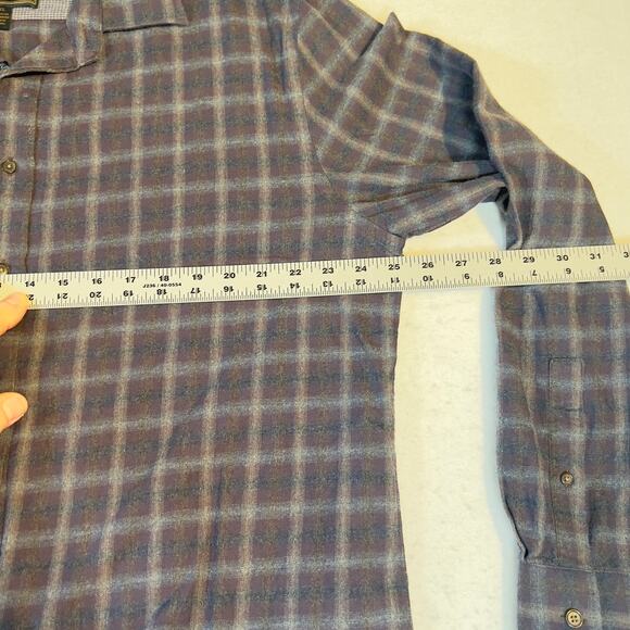 Jos. A Bank Reserve Button Shirt Men XL Tailored Fit Cashmere Blend Long Sleeve - Picture 7 of 10